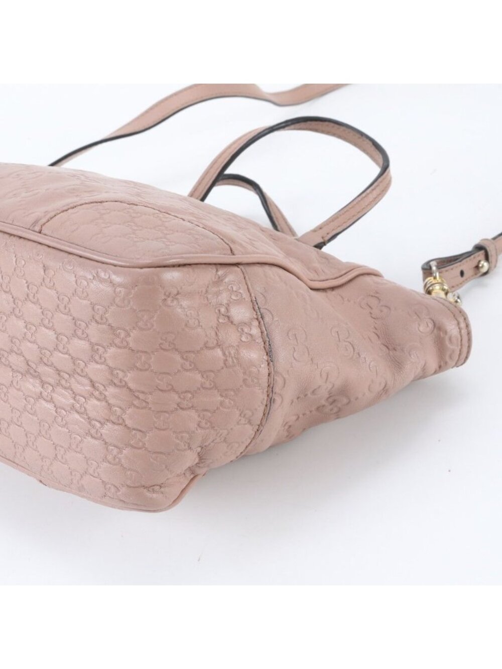 ★SOLD★ Gucci Guccissima Bree Leather 2-Way Shoulder Bag Crossbody Hand Pink - Picture 4 of 9